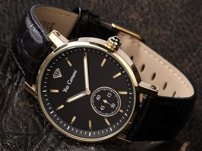 Montre homme YVES CAMANI Antico YC1003-I boîtier 40mm et cuir noir