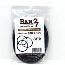 Bar27 Rock Tumbler Replacement Drive Belts 3 Pack Compatible with LORTONE... 