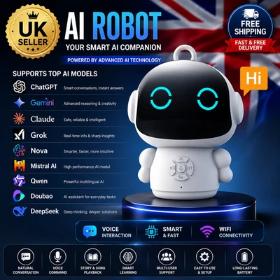 Smart AI Robot Toy WiFi Voice Interactive Educational Learning Robot Kids - Image 1 of 4