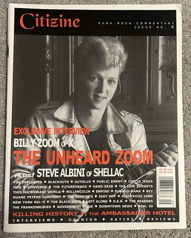 Citizine #9 Punk Magazine X Steve Albini Zine Exploited Circle Jerks Iggy Pop