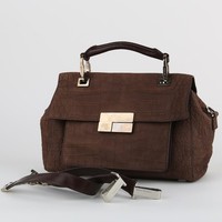 Michael Kors Damen Handtasche Echtleder Kroko-Optik Henkeltasche Business