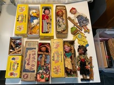 Vintage pelham puppets for sale 9 in total some in original packaging.