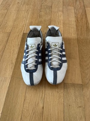 Vintage Adidas Turnschuhe Sneaker Melbourne 1956 Leder, weiß blau Gr. 38