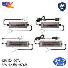 12V 12.5A IP67 Led Adapter 150W Power Supply AC 110V To DC 12V Waterproof Driver