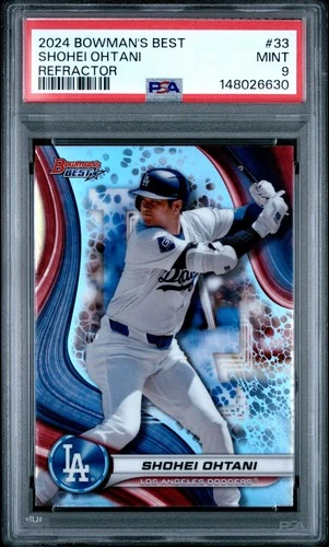2024 Bowman's Best Shohei Ohtani Refractor #33 PSA 9 Los Angeles Dodgers