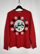 CHRISTMAS Jumper - Large - Red - Great Condition -Men’s