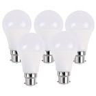 LED Light Bulb Pack 5 18W B22 Cool White 6000K PVC Metal A60 Non-Dim Bright135W