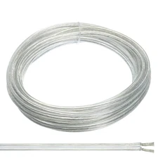 15Ft 18/2 300V SPT-2 Electronic Wire, Clear, UL Listed