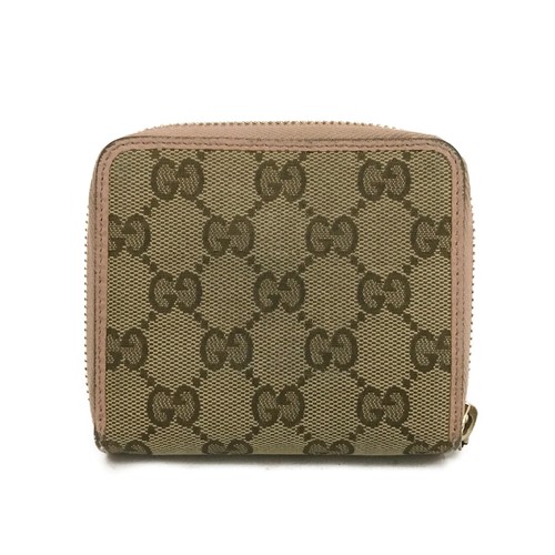 GUCCI GG Logo Canvas Leather Bifold Wallet Beige/2BG2556 - Picture 4 of 8