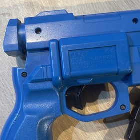 Virtua Cop SEGA Saturn Game & Official Blue Light Gun MK-80311 Tested & Working