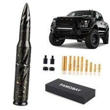 Stubby Bullet Antenna Car Truck Antenna Chevy Silverado colorful spiral Black