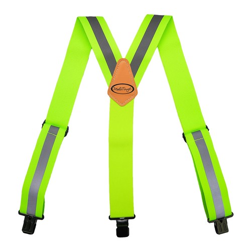 Reflective Safety Suspenders|Work Suspenders with Hi Viz Reflective Strip Hold 