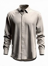 Goodfellow  Co Men  s Button-Down Shirt Beige Long Sleeve Size Medium