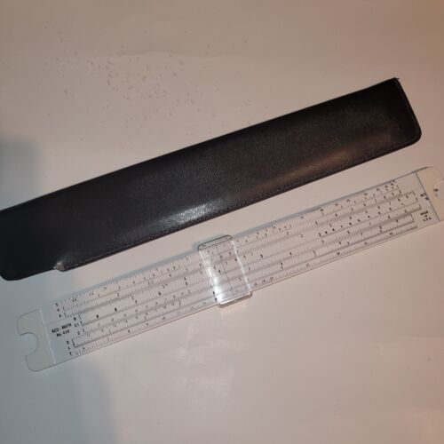 Vintage ACU Mathe No 400 Slide Lineal mit schwarzer Hülle - Bild 5 von 5