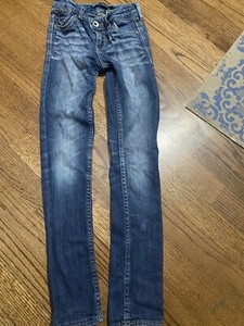 LEVIS Skinny GIRLS Adjustable Waist Med Wash Jeans Pants SIZE:7