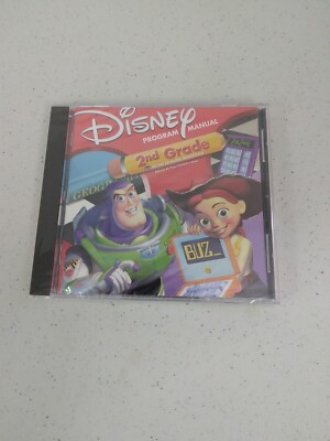 Disney Buzz Lightyear Pixar Learning 2nd grade program Manual PC Cdrom NEW 98 XP