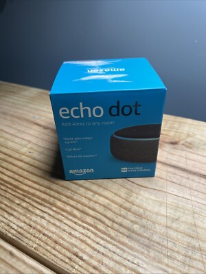 Echo Dot Amazon Smart Speaker 3rd Generation with Alexa Charcoal NEW D