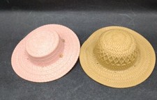 VINTAGE 1986 FURSKINS ACCESSORIES 2 Plastic Hats MISSING STRINGS
