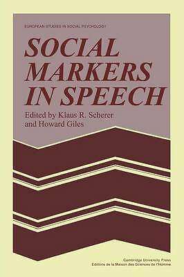 Social Markers in Speech Scherer Giles Paperback Cambridge University Press
