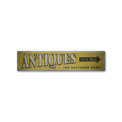 Antiques This Way, Custom Family Name - Rustic Distressed Wood Sign | eBay