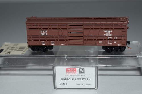 Spur N MTL 35150 Norfolk & Western 40' Single Door Stock Car 33000 C46346 | Zustand: Used