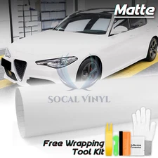 *Premium Matte White Flat Vinyl Wrap Sticker Decal Film Bubble Free Air Release