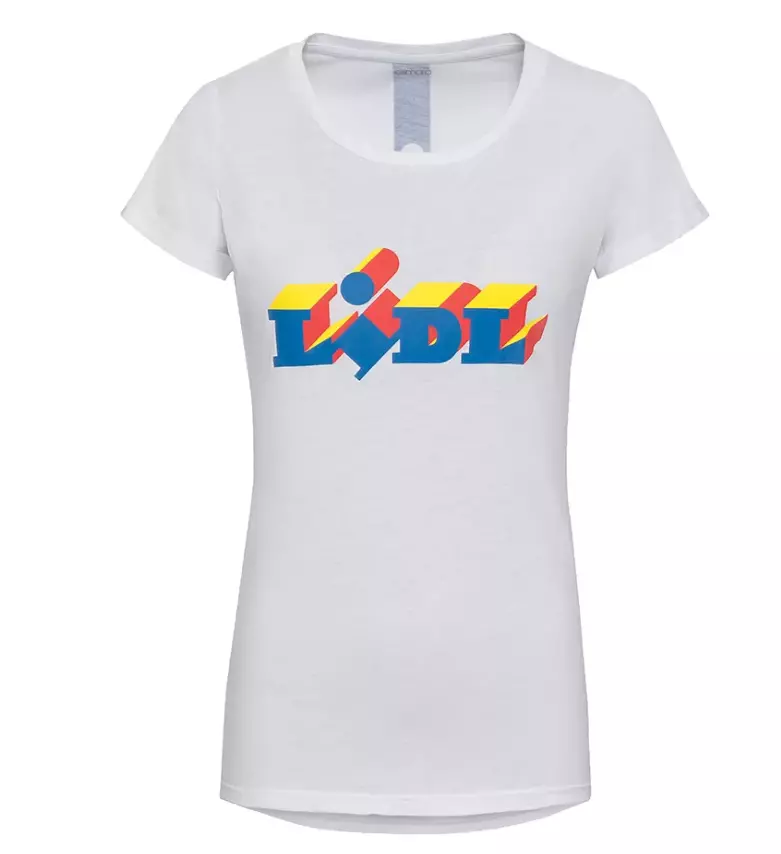 WOMEN S LIMITED EDITION WHITE LIDL TEE SHIRT T SHIRT SIZE XL X LARGE