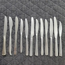 (12) Purposely Mixed Random Butter Knife Set Stainless Steel Silverware Flatware