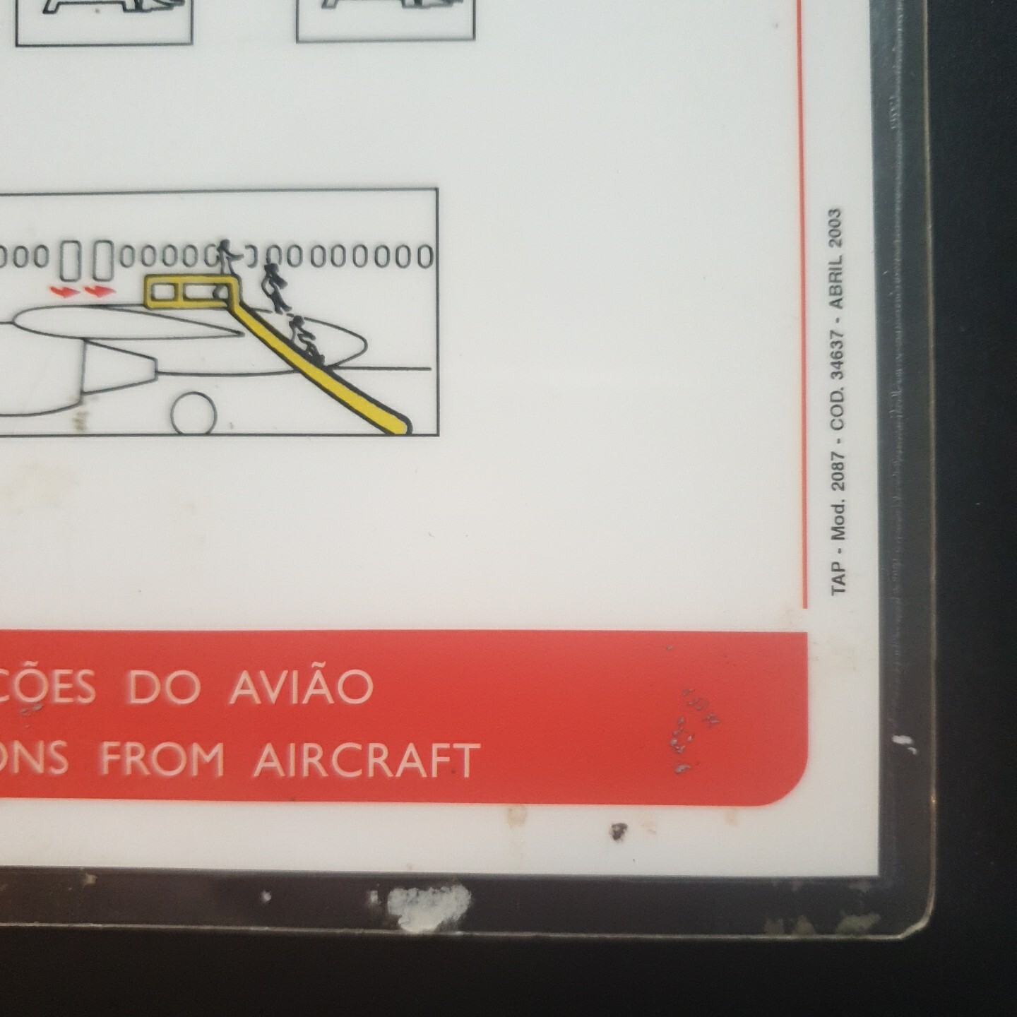 TAP air Portugal airlines Airbus A320 safety card 04/03 eBay