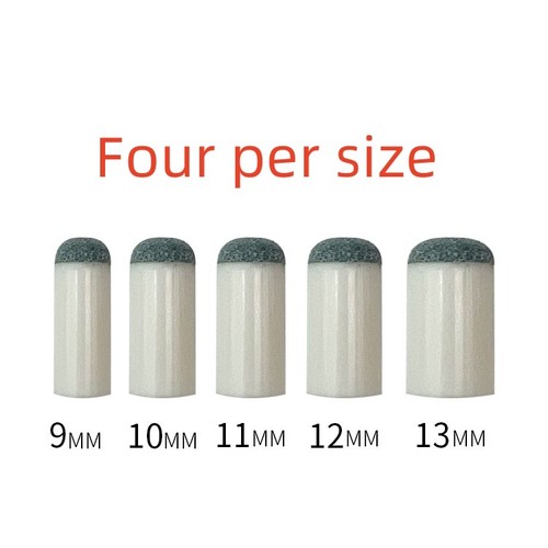 Tacos De Billar 20-Pack 12mm Billiard Cue Tips - Replacement Pool Stick Tips (0.47") Pool Cue Top