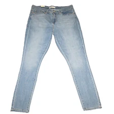 Signature Levi Strauss Jeans Women’s 16M 33x30 Blue Mid Rise Skinny Ankle NWT