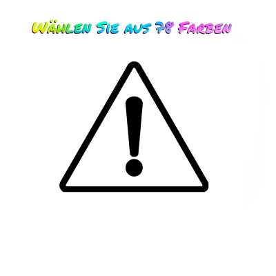 2x Aufkleber Hinweis Größe bis 11cm Sticker zeichen Auto Decal Danger warning