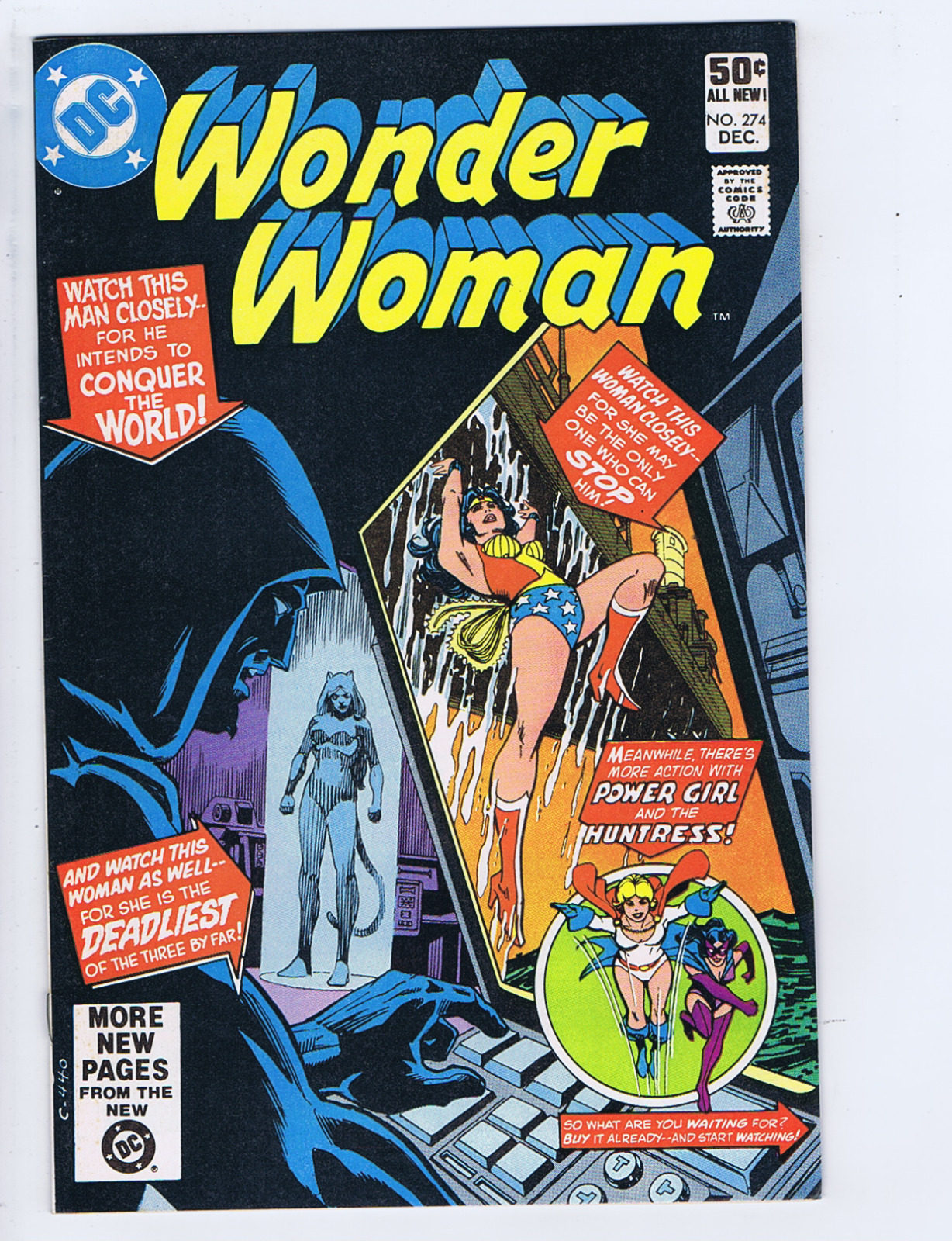 Wonder Woman #274 DC 1980  Huntress/Power Girl, 1st Appearance New Cheetah