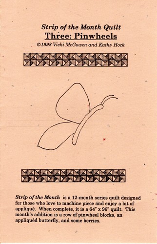 Strip of the Month Quilt ©1998 Quakertown Quilts, Inc. Pattern THREE: PINWHEELS - Picture 4 of 5