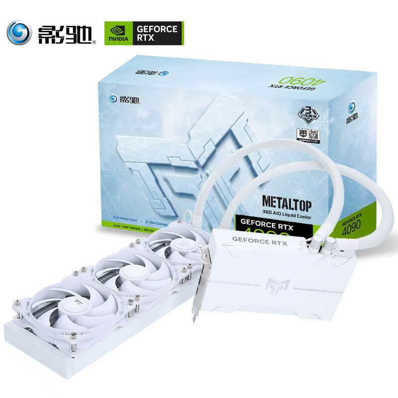 Galax GeForce RTX 4090 Metaltop AIO OC Hydro White 24GB GDDR6X Graphics card