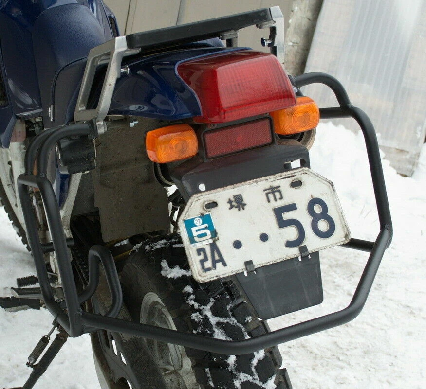 HONDA NX 250 DOMINATOR SIDE CARRIER LUGGAGE RACK SOFT BAGS BLACK MOTORCYCLE BIKE - Image 3 of 3