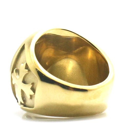 Anello Protezione Arcangelo - Anelli Croce San Michele Colore Oro Acciaio Gioielli - Foto 6 di 12