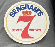 Vintage Seagrams 7 Seven Crown Advertising Drink Coaster 3 inch