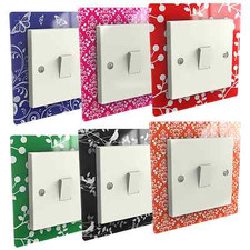 Light Switch Surround Plug Socket Single Hygienic Finger Plate Designer Pattern