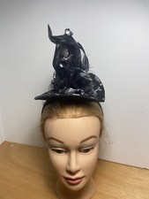 Midwest Halloween Party Witch Hat Headband Costume Skulls Black Silver One Size.