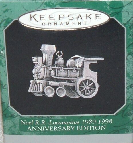 HALLMARK KEEPSAKE ORNAMENT 1998 NOEL R.R.-LOCOMOTIVE MINIATURE Anniversary Editi