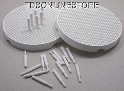 2 Pack Of Honeycomb Ceramic Soldering Blocks With Ceramic Pins