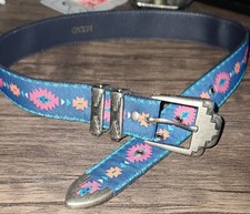 Vintage Nuovo junior tribal southwestern ribbon print western belt