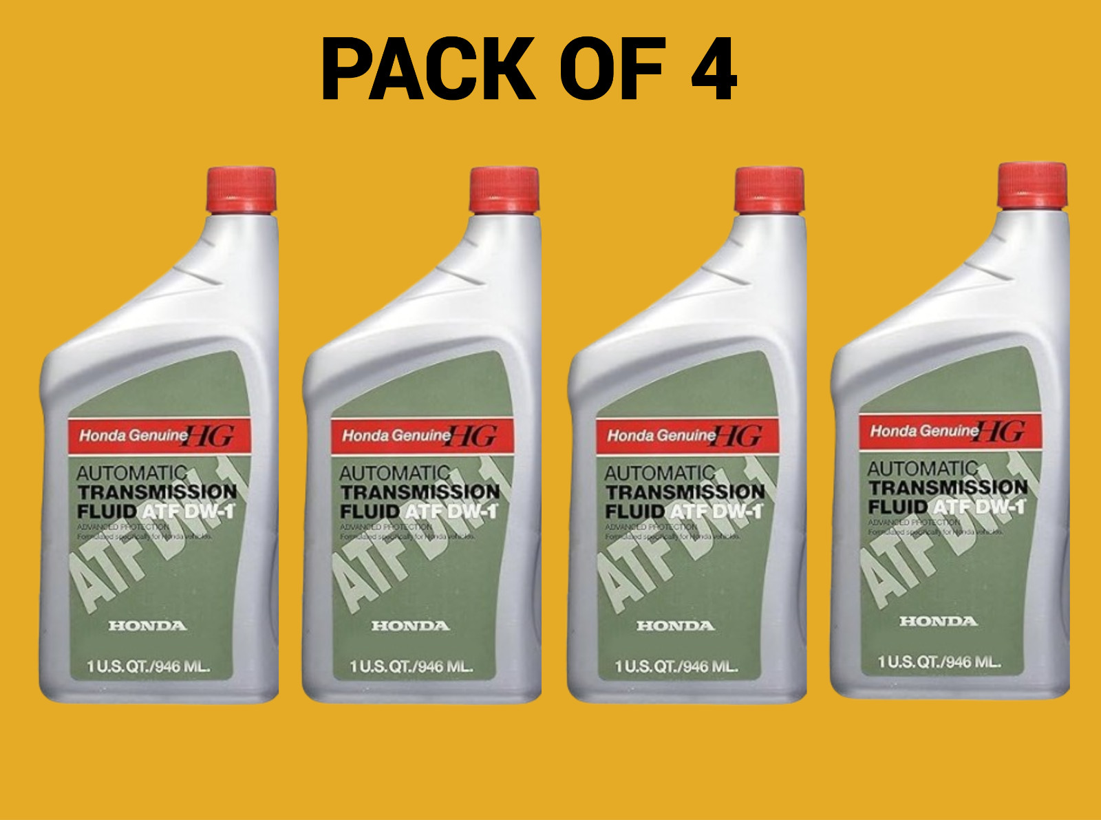 Pack Of 4 1 US QT Automatic Transmission Fluid Honda FBA 08200-9008 08200-9008