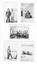 Vintage Photos WWII 1942 Soldiers Barracks Tents Shooting Range Gun Lot of 5
