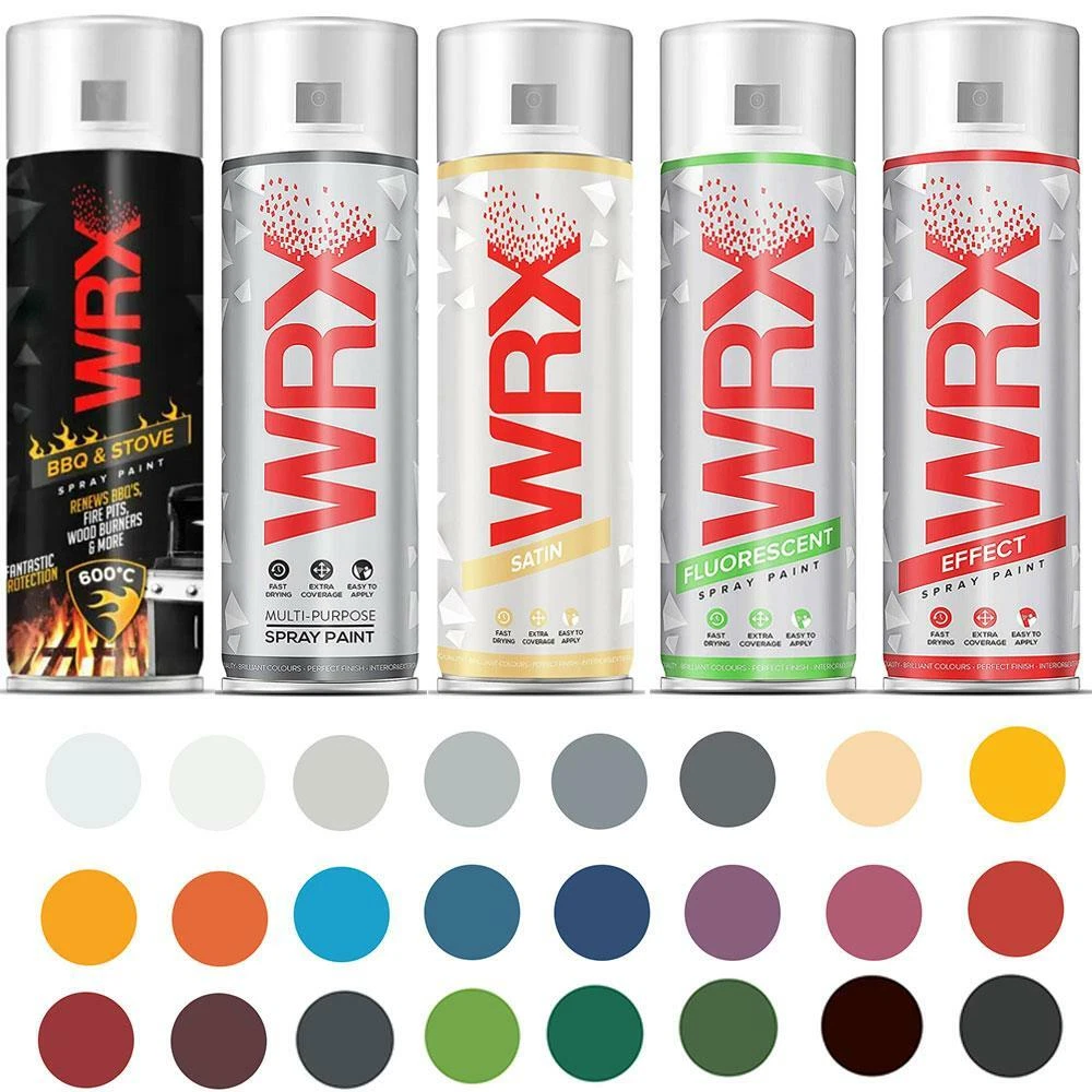 WRX Aerosol Spray Paint Fast Drying Solvent Based Multi Purpose