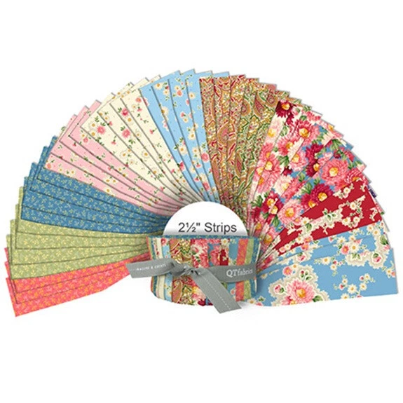 Rollo de gelatina floral vintage Blooms 42 piezas de Quilting Treasures Floral Foto 2 de 4