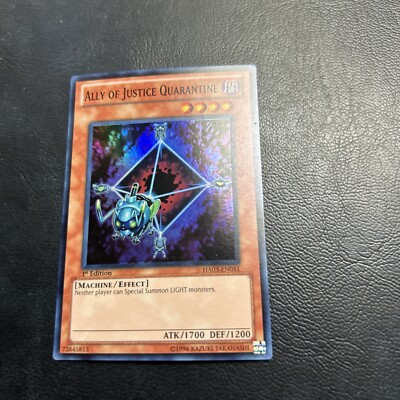 YuGiOh Hidden Arsenal 3 Ally of Justice Quarantine HA03-EN051 YuGiOh Hidden Arsenal 3 Ally of Justice Quarantine HA03-EN051