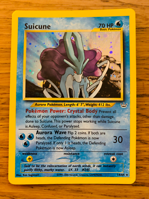 SUICINE HOLO 14/64 スイクン 英語版 ポケットモンスター Suicune (14/64) Holo Neo Revelation Set Pokemon Card! FAST & FREE