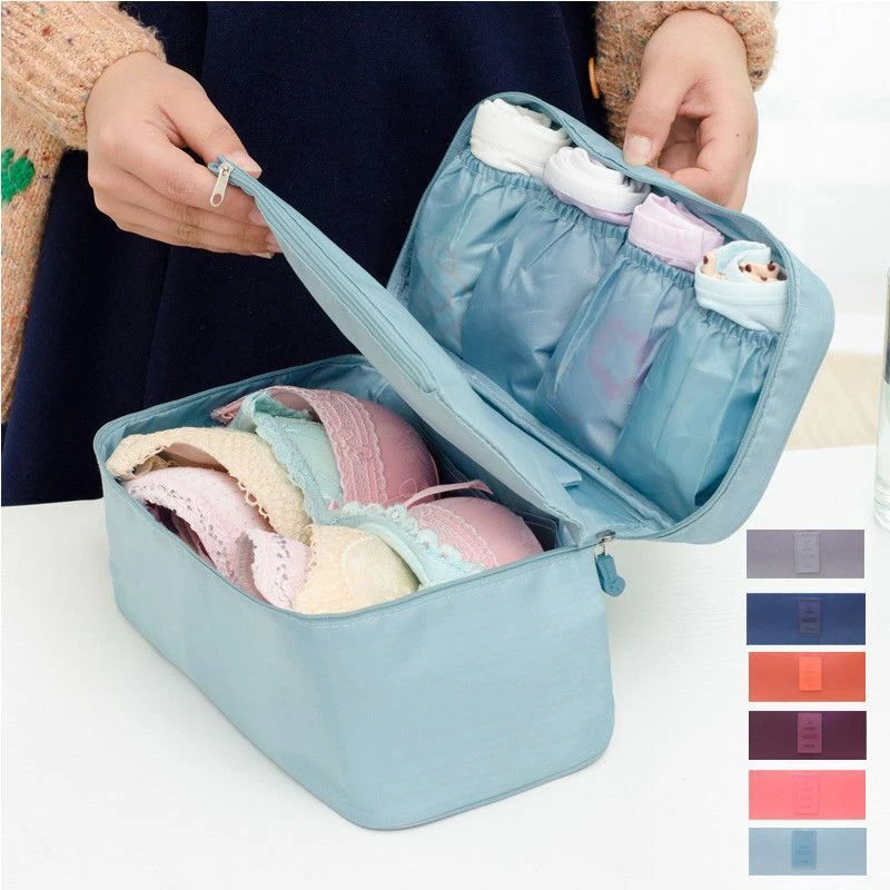 Travel Storage Box Bag Bra Underwear Drawer Organiser Wardrobe Accessories